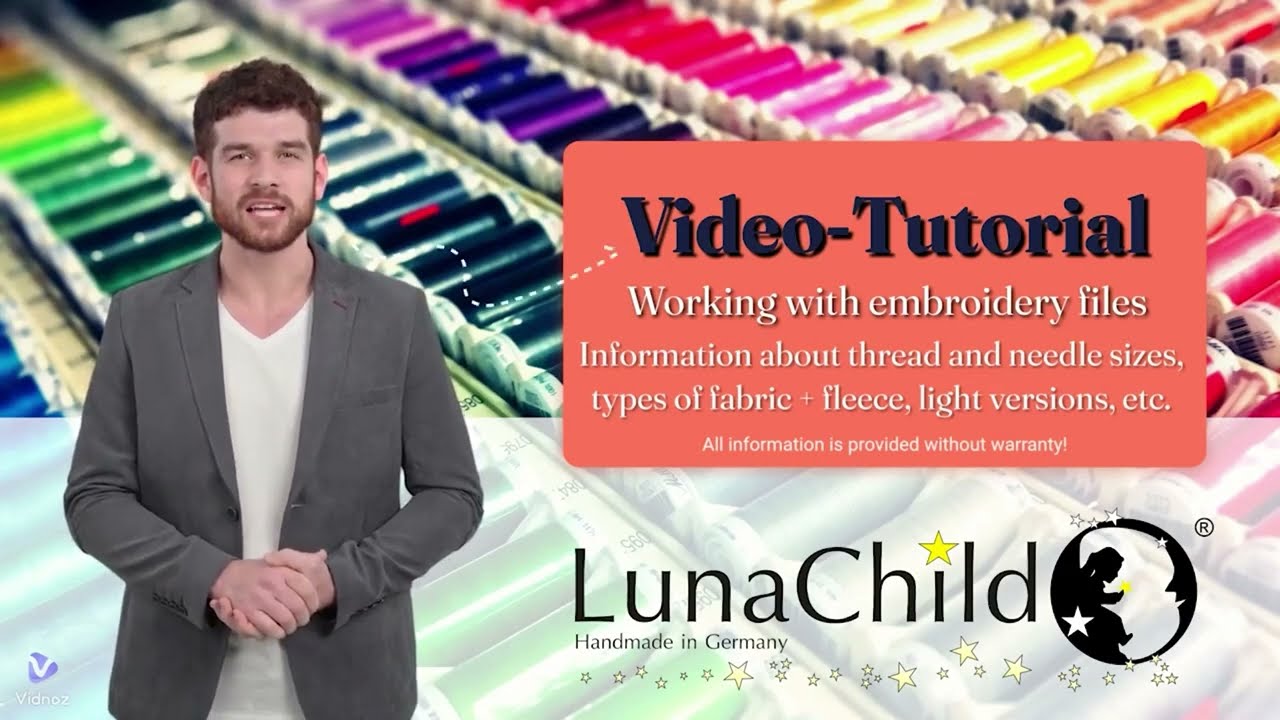 Tutorial - how to embroider embroidery files from Lunachild so that you get a good result. - English