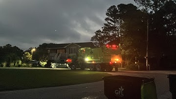 GFL Heil Python Garbage Truck Flying Through Beach Trash