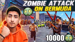 Zombie Attacks On Bermuda🧟😨10000 Zombie In One Game - Free Fire India