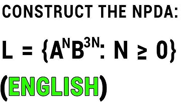 Construct the NPDA (Nondeterministic Pushdown Automata): L = {a^(n) 3^(3n) : n ≥ 0} | English