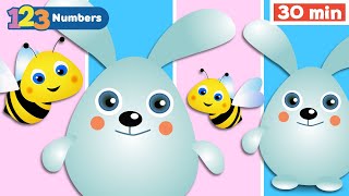Learn Numbers with Funny Bunnies, Bees & more for Toddlers | Fun Early Learning Videos for Babies