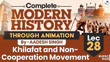 Khilafat and Non Cooperation Movement | Lec 28 | Complete Modern History Through Animation | UPSC