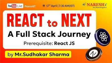 7:30 AM Workshop on React to Next: A Full-Stack Journey Mr.Sudhakar Sharma