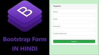 Responsive Login and Register form using bootstrap in hindi.