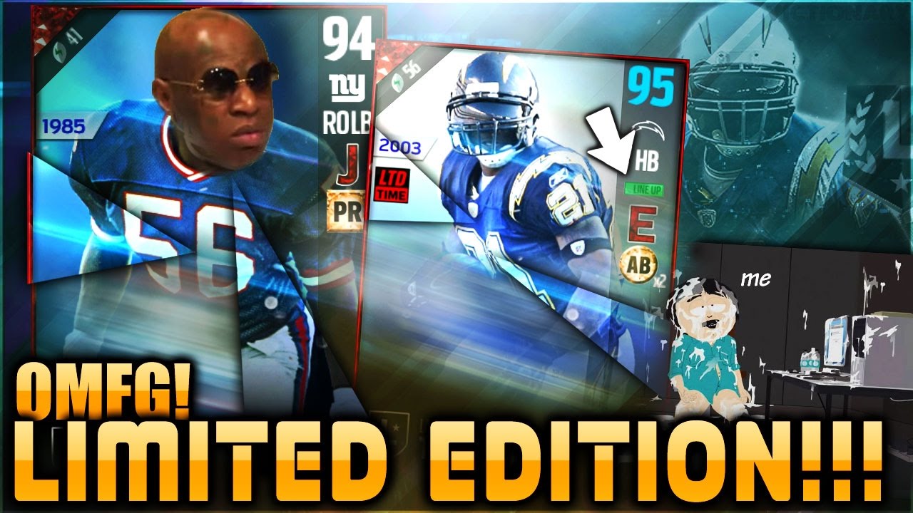 LIT! GOT LIMITED EDITION LADAINIAN TOMLINSON! THE REAL LT! LAWRENCE TAYLOR IS IN PACKS TOO .. MUT 17