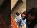 Nagomin try to open a bottle of water