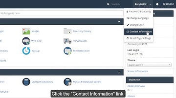 How to update your contact information in cPanel?