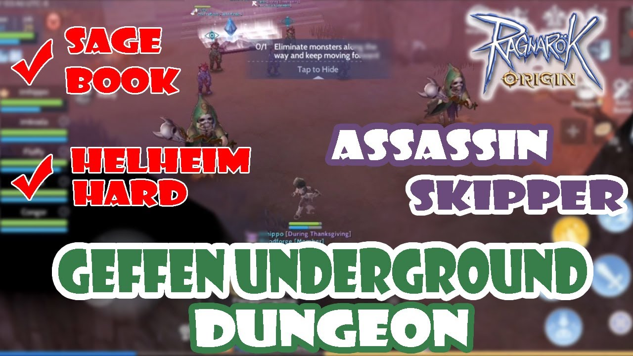 geffen dungeon ro m 2022 New Assassin Skipper Geffen Underground 'Dungeon Helheim hard sage book 4 Ragnarok Origin