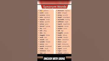 Thumbnail of Important Synonyms in English || #synonyms