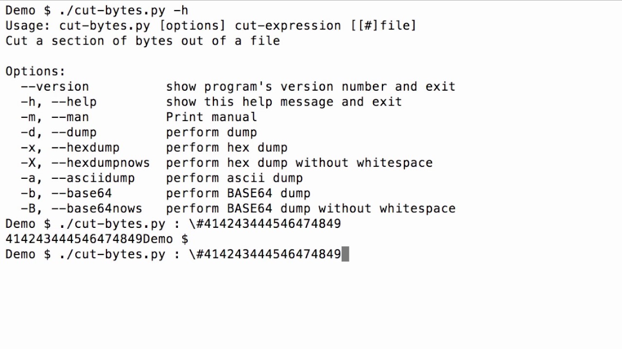 cut-bytes.py & Here Documents - YouTube