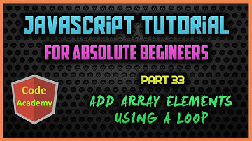 Javascript Tutorial for begineers | Part 33 | Add Array Elements Using a Loop