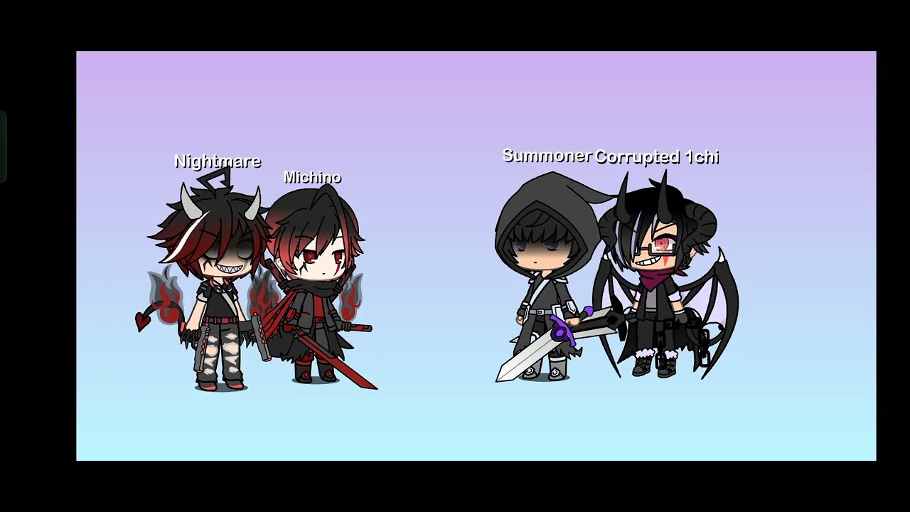 Photo de famille gacha (rouge famille vieille) (noir famille jeune ...