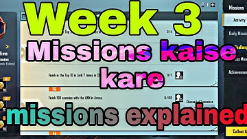 Week 3 M3 C1S2 Royal Pass Mission Explained | PUBGM & BGMI Week 3 C1S2 Month 3 Mission Explain