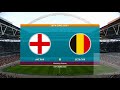 UEFA EURO 2020. 1/2 finale. England - Belgium. eFootball PES2021