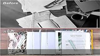 EOOUT 24pcs Plastic Envelopes Poly Zip Envelopes Files Zipper Folders, A4 Size, Letter Size, 10 Col
