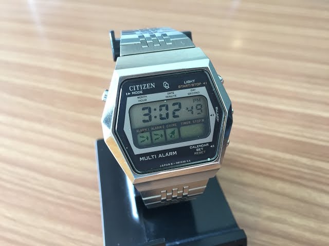 CITIZEN 40-1072 腕時計 MULTI ALARM 1978年 Rare Citizen Multi Alarm 40-1072 Digital 1970s Quartz LCD Watch