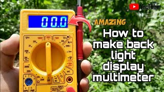 how to make backlight  display multimeter