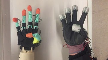 Demonstration of Sensor Controlled Robotic Hand with Haptic Feedback