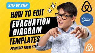Step by Step Evacuation Diagram Creation for Airbnb Using Editable Canva Templates Purchase on Etsy