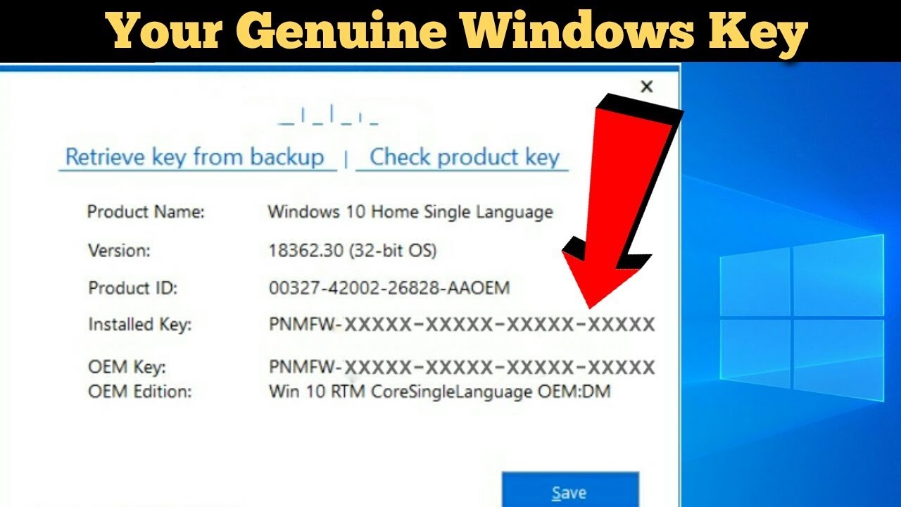 How to Know Windows Genuine OEM Product Key ? Retrieve Windows OEM