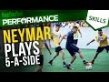 Neymar plays 5aside  tricks and skills