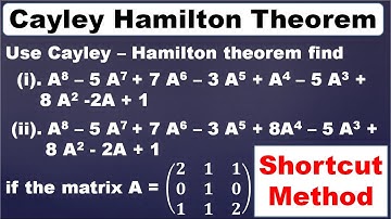 Matrices and Calculus | MA3151| Unit 1| Matrices | Problem Using Cayley Hamilton Theorem | Tamil