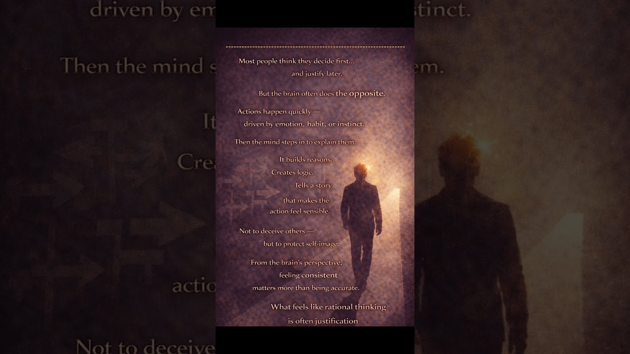 🔥 Your Mind Justifies Actions After They Happen 