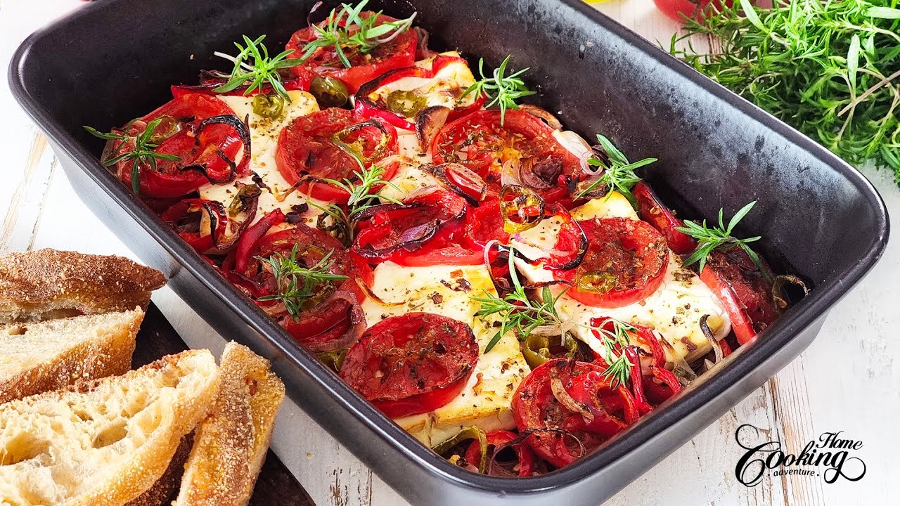 Greek Baked Feta with Tomatoes - Easy Recipe