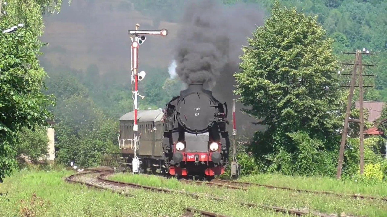 Parowozy Ty2-911, Ty42-107 i OKz32-2 z pociągami retro, 29.06-7.07.2019