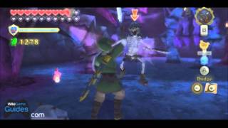 Zelda Skyward Sword Walkthrough - Sky Keep - Ancient Cistern Room (First Triforce) (Part 157)