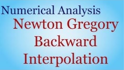 Newton Gregory backward Interpolation Formula | Numerical Analysis | #sharde_mathematics