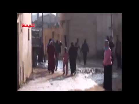 نزوح اهلي الشام في الشتاء لتصوير علي النخلاني