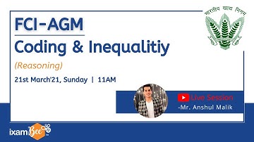 FCI AGM | Reasoning | Coding & Inequality