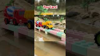 🌈 Crossing the Rainbow Lego Bridge! 🚗 #toycars #toytrucks #kidssong