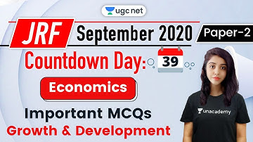 UGC NET Paper 2 Crash Course | Economics by Priya Kumari | Important MCQs (Growth & Development)