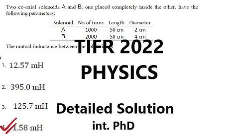 TIFR 2022 physics solutions (Mutual inductance)