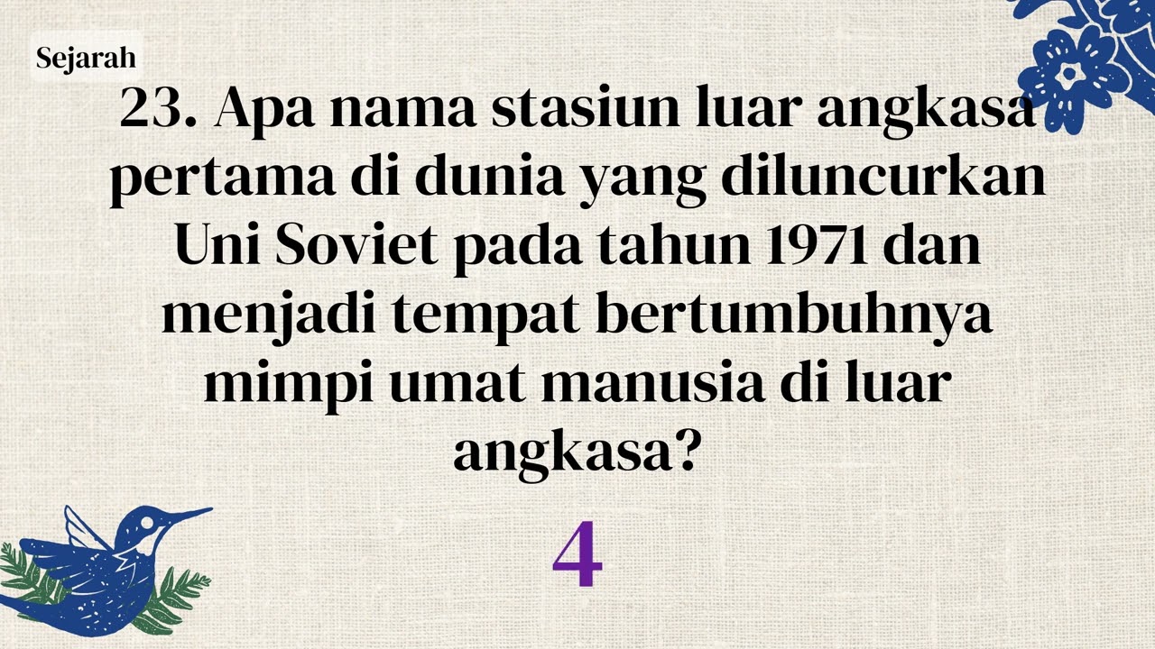 Eh, kayak pernah dengar? 40 soal bikin deja vu - Kuis Pengetahuan Umum Bagian 24