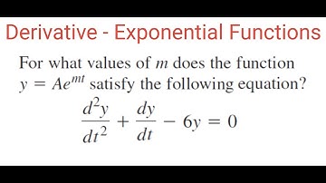 VALUE Of m That Satisfies Equation y