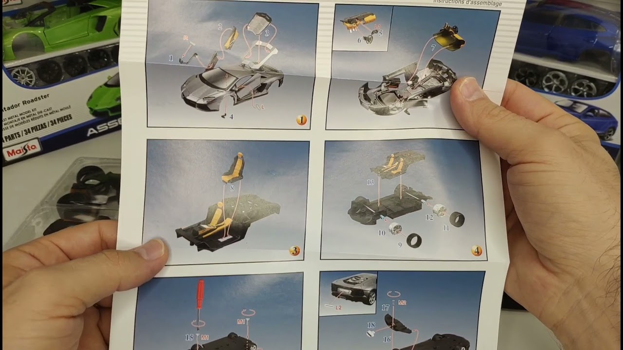 1:24 Maisto Lamborghini Aventador coupe Assembly line