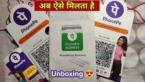 PhonePe QR Code receive by speed post | phonepe merchant qr code unboxing | phonepe business account