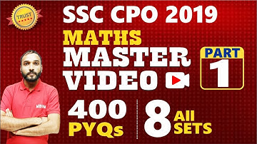 SSC CPO 2023 || SSC CPO 2019 Maths All 08 Sets 400 Previous Year Papers with Best Solutions #ssccpo