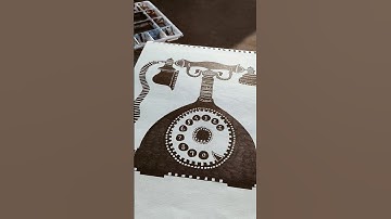 Easy drawing 1980 Telephone Brass Old Retro Phone #shorts #drawing #art #oldphone #telephone