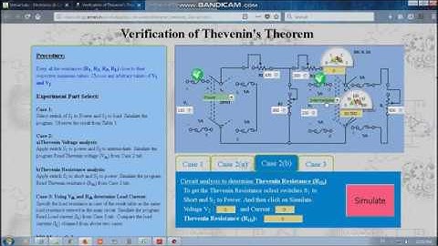 Simulation of Thevenin
