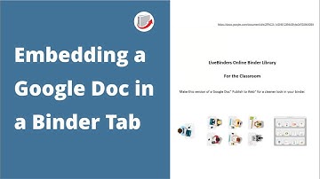 LiveBinders Short: Embedding a Google Doc in a Binder Tab