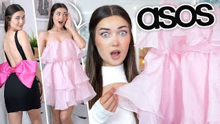 TRYING ON VERY EXTRA DRESSES FROM ASOS!