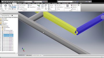 Go-Kart chachiss design in Autodesk Inventor using frame generator features of this software.