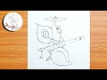 Easy drawing of lord krishna hand with bansuri sudarshan chakra and shankh