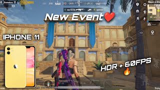 New Event Gameplay 🔥 | iPhone 11 Gameplay | 4 Fingers + Gyroscope  | FHD + 60FPS ❤ | Pubg mobile