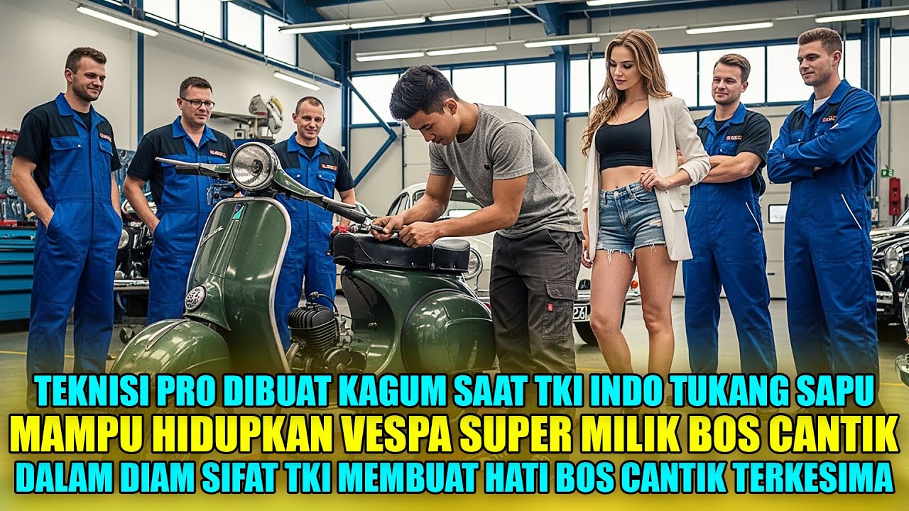 TKI TUKANG SAPU YANG DIREMEHKAN, JUSTRU JADI PENYELAMAT VESPA SUPER BOS CANTIK!