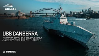 USS Canberra arrives in Sydney, Australia for Commissioning